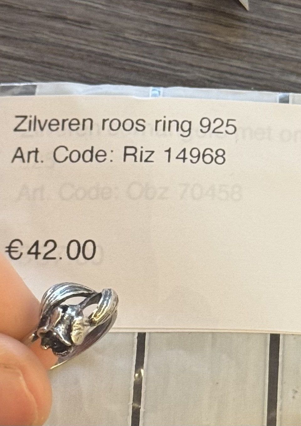 Vintage Sterling Silver Rose Ring